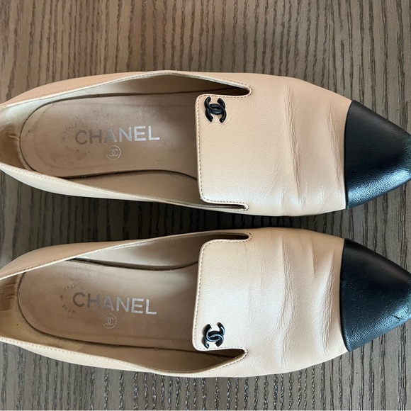 Chanel CC lamb skin Cap Toe Ballerina Flats - Picture 3 of 8